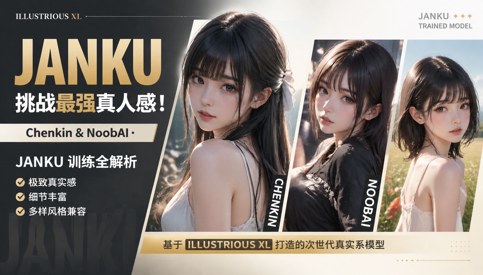 模型推荐——✨ JANKU Trained + Chenkin & NoobAI + RouWei Illustrious XL ✨