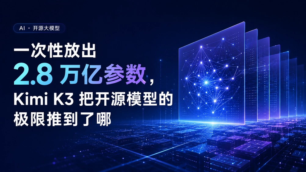 一次性放出 2.8 万亿参数，Kimi K3 把开源模型的极限推到了哪